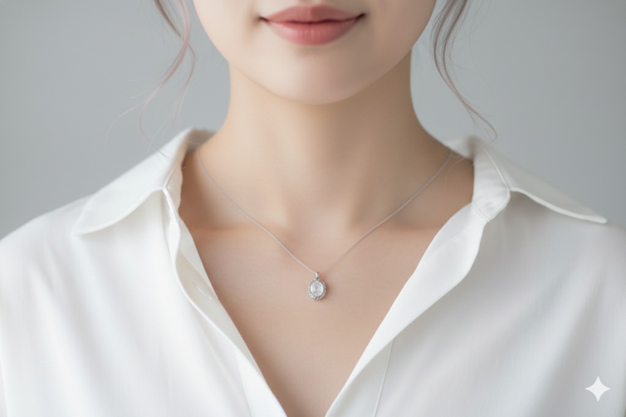 ハイアライトのネックレス　