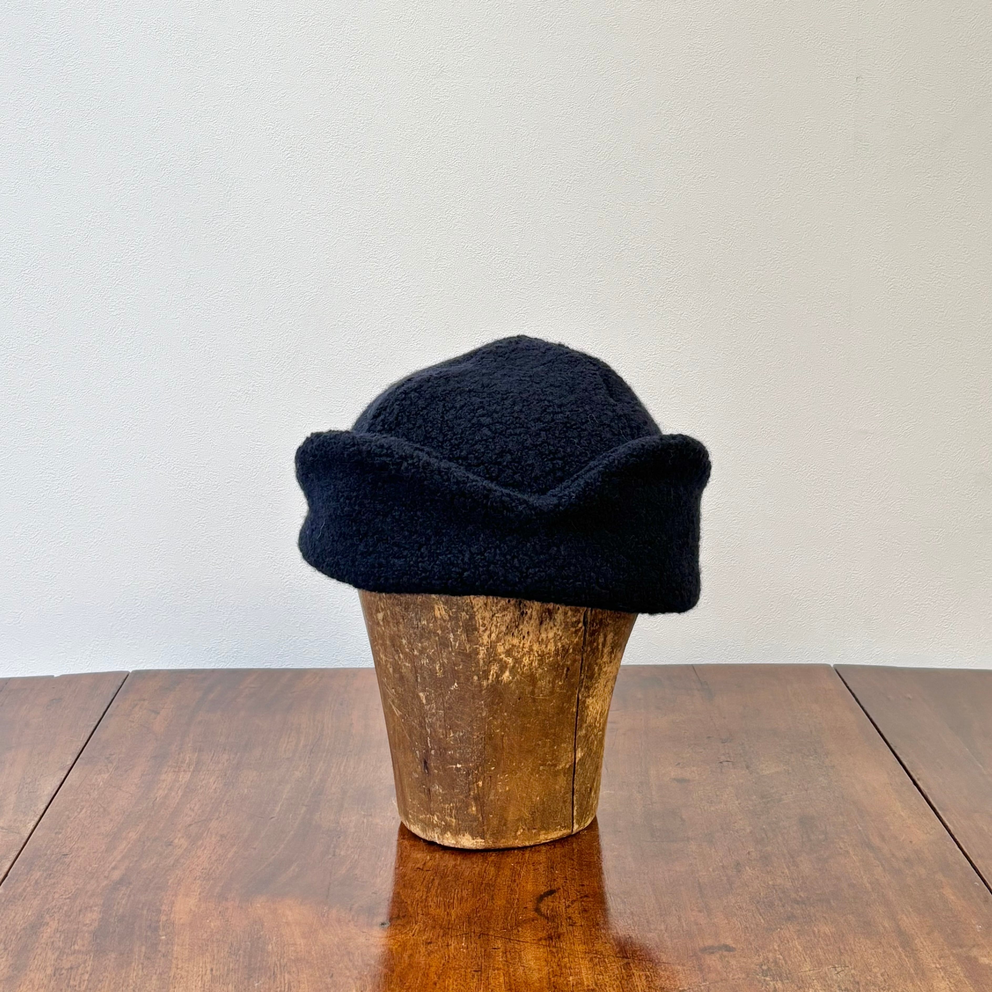 cableami ウール フライトキャップ ネイビー | 萬栄堂帽子店