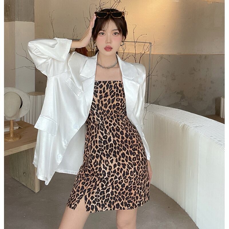 スタンダードサテンホワイトジャケット サマールーズトップス ロング レトロ 夏物 ガールズファッション2816098720