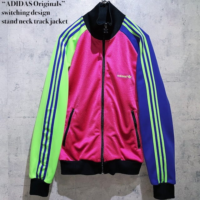 “ADIDAS Originals”switching design stand neck track jacket