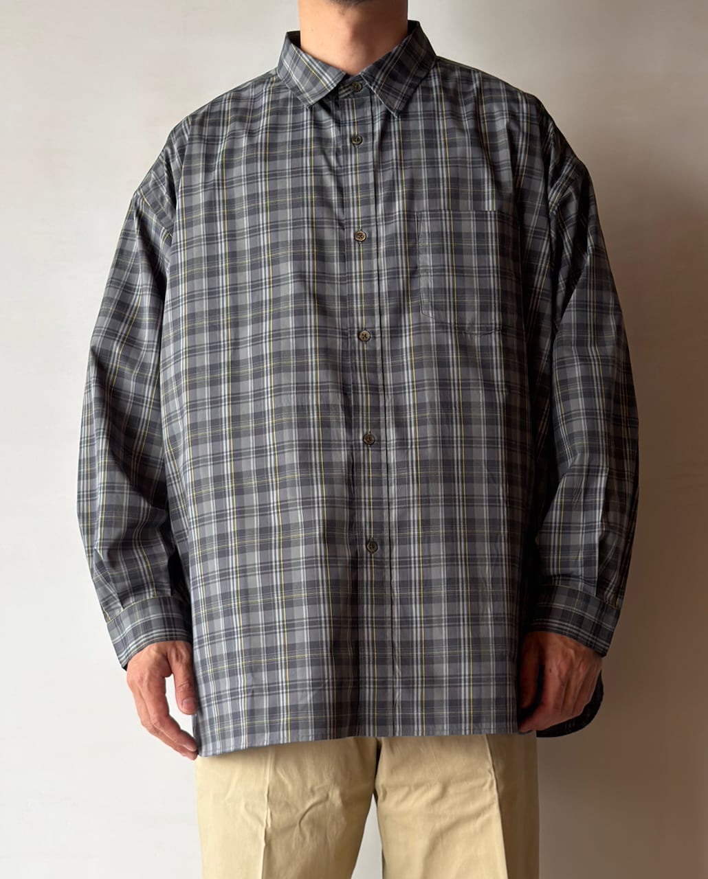 PHIGVEL - FRENCH OPEN COLLAR LS SHIRT | HUMAN and THINGS