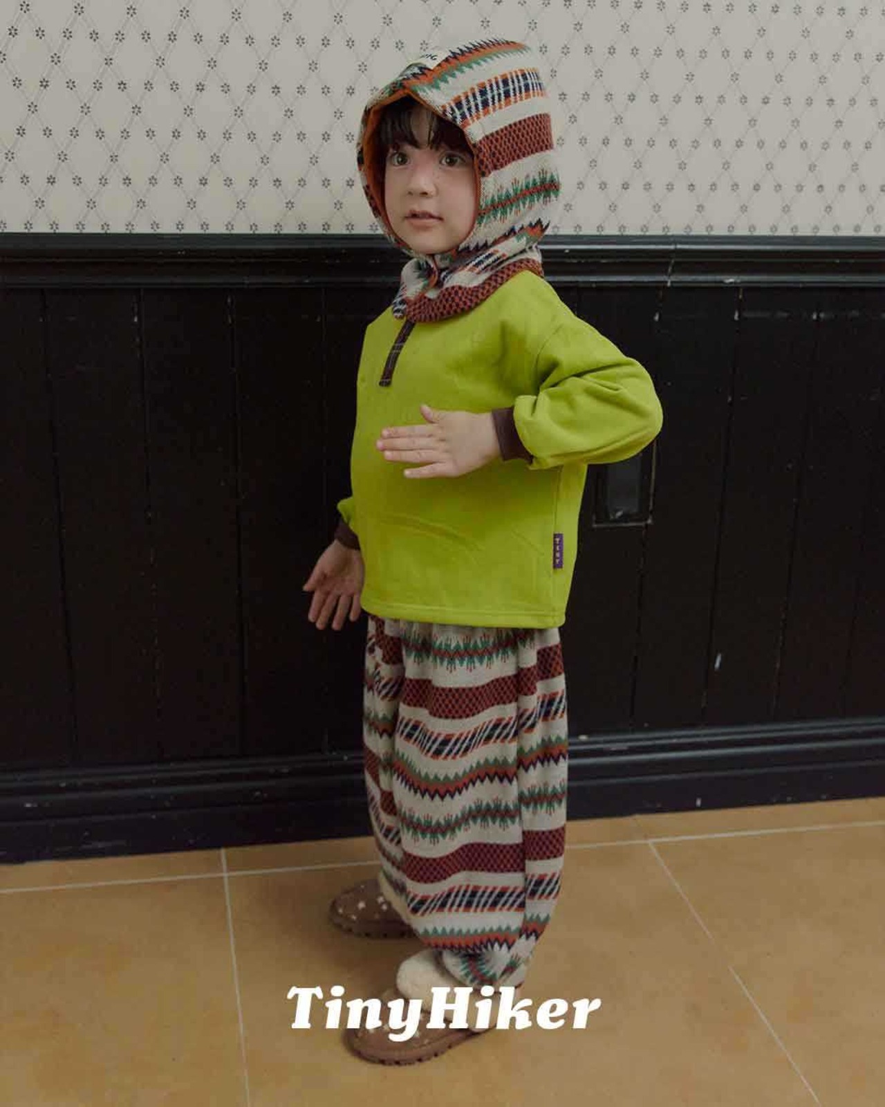 〖取寄〗韓国子供服 / 26winter / TinyHiker / トムソーヤヘンリーネックT / キッズ *XS~XL*