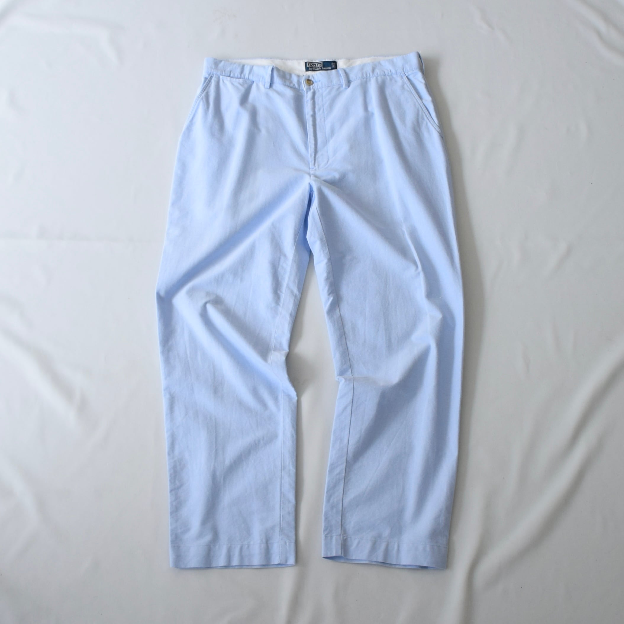 90's~ Polo by Ralph Lauren チノパンツ メンズ W35 L30 ブルー ラルフ