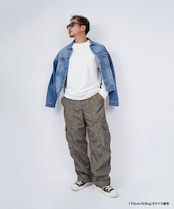 【#Re:room】SATIN NYLON WIDE CARGO PANTS［REP240］