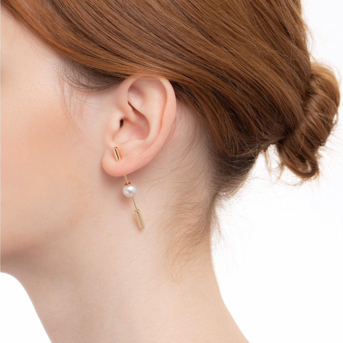 Hirotaka - Short Spear Earring with Akoya Pearl | SP09 | middi