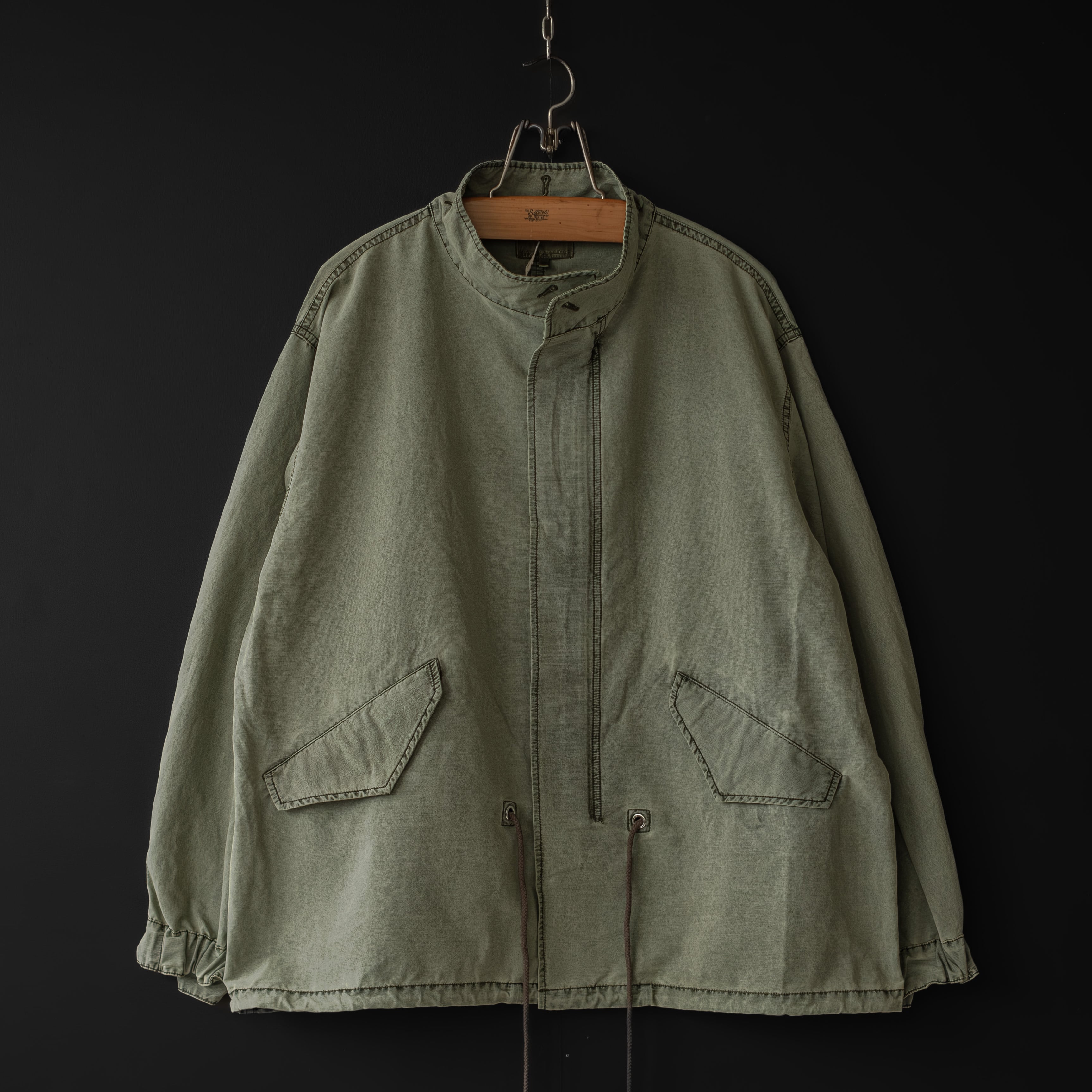 Universal Style Wear】 pigment short mods coat (olive) 663304
