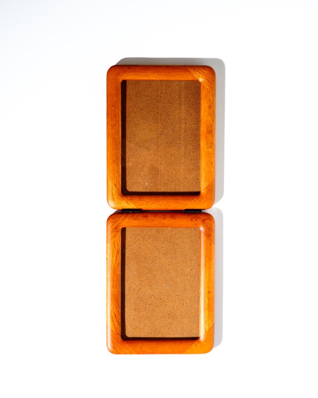 Oak wood 2panel photo frame, made in Taiwan