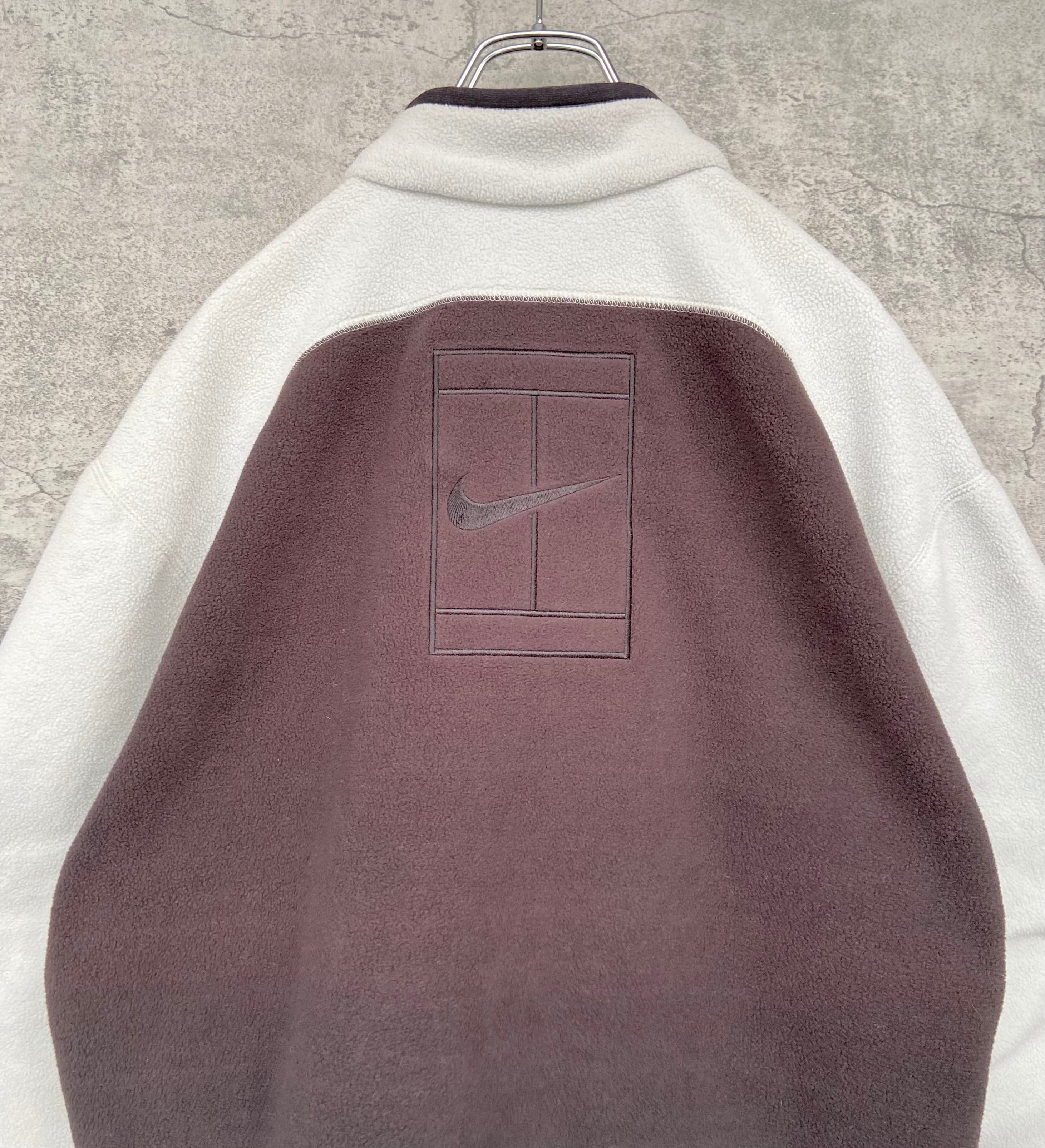 ナイキ NIKE フリースジャケット 刺繍バックロゴ バイカラー オーバーサイズ