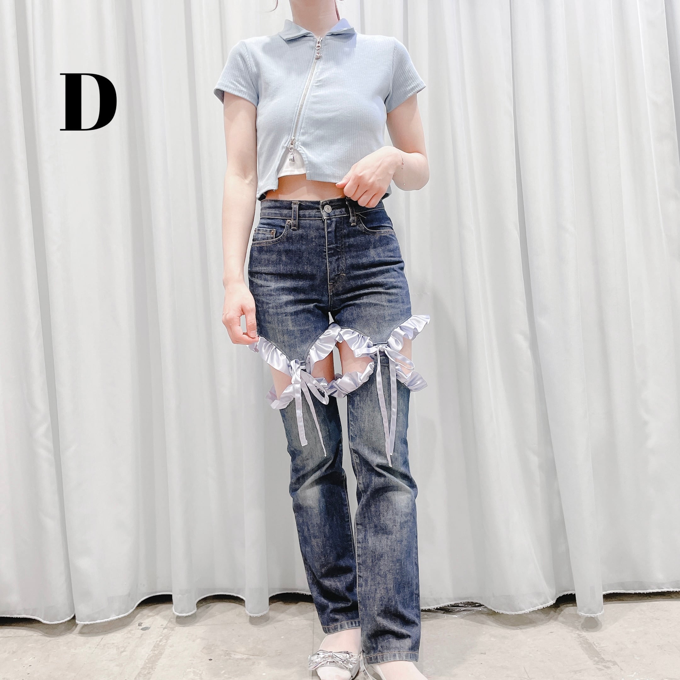 限定】カットアウトリメイクデニムパンツ | lilLilly official webstore
