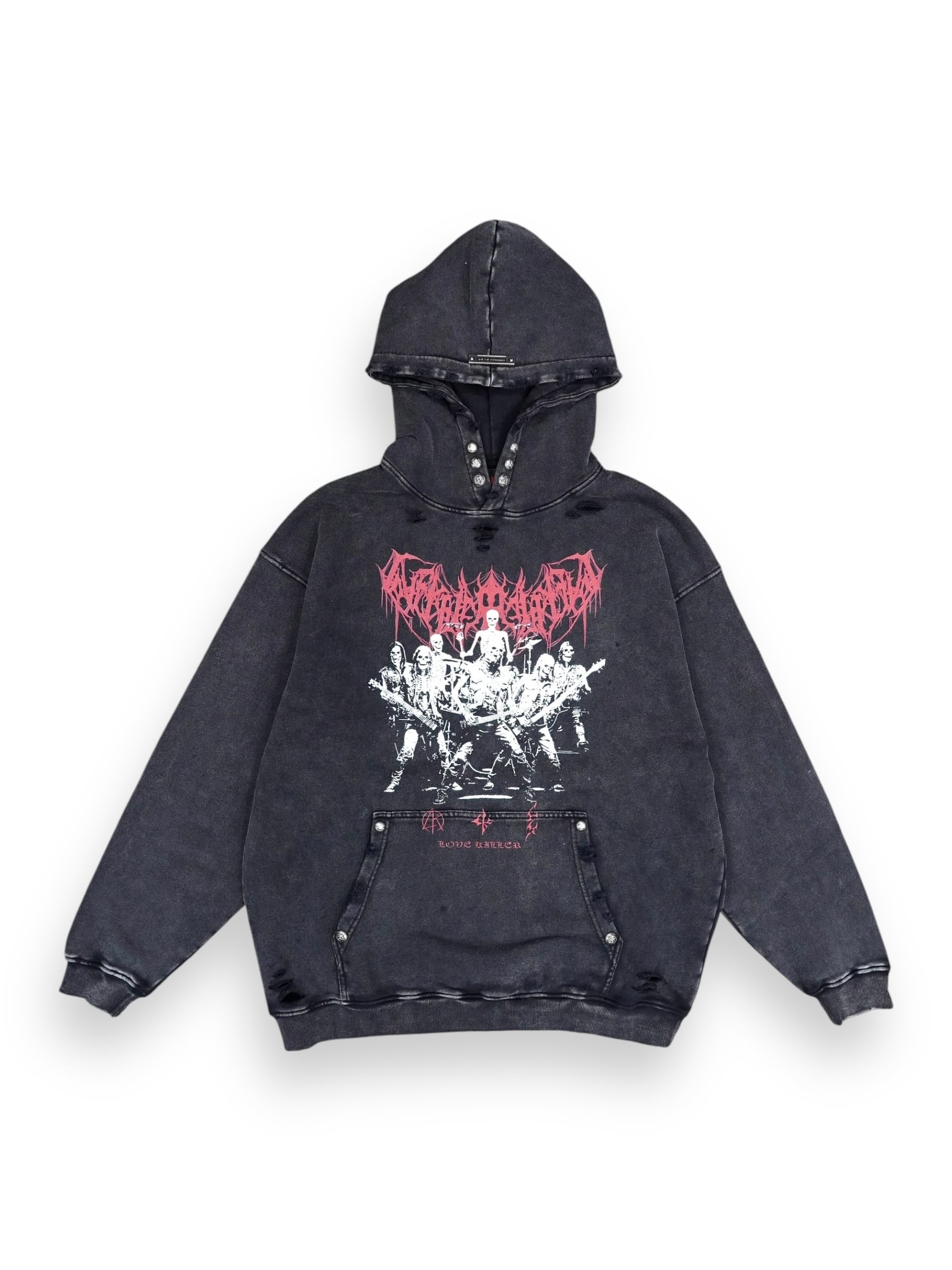 LOVE KILLER】【別注/CUSTOM】skull rock graphic logo hoodie