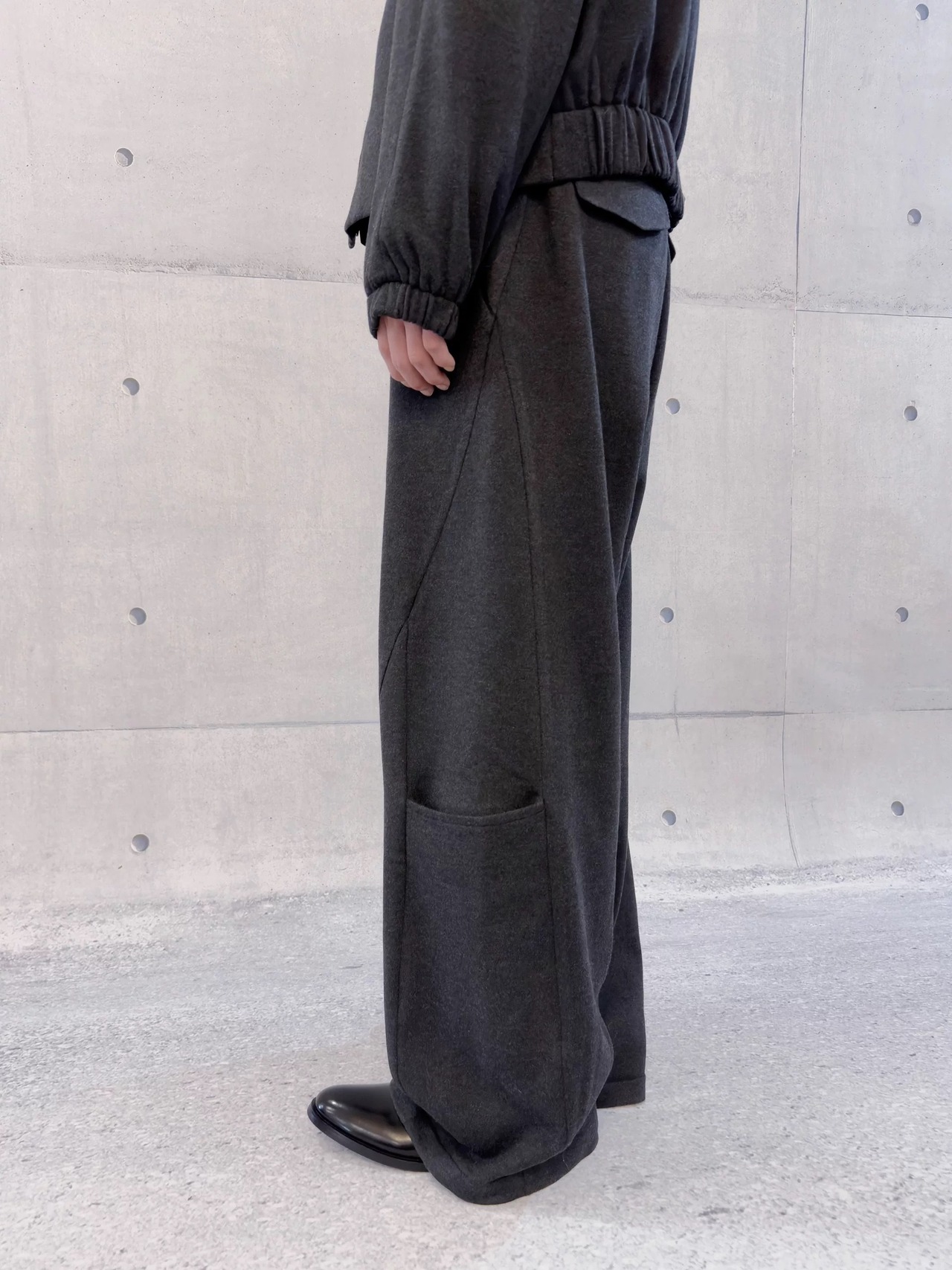 UNDERMINE Wool Blend Structured Trousers