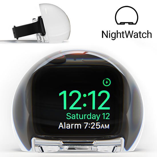 NightWatch（ナイトウォッチ） 充電ドック Apple Watch（アップルウォッチ）用 ナイトスタンド充電ステーション 文字盤を拡大表示  おしゃれ プレゼント ギフト ガジェット Inc