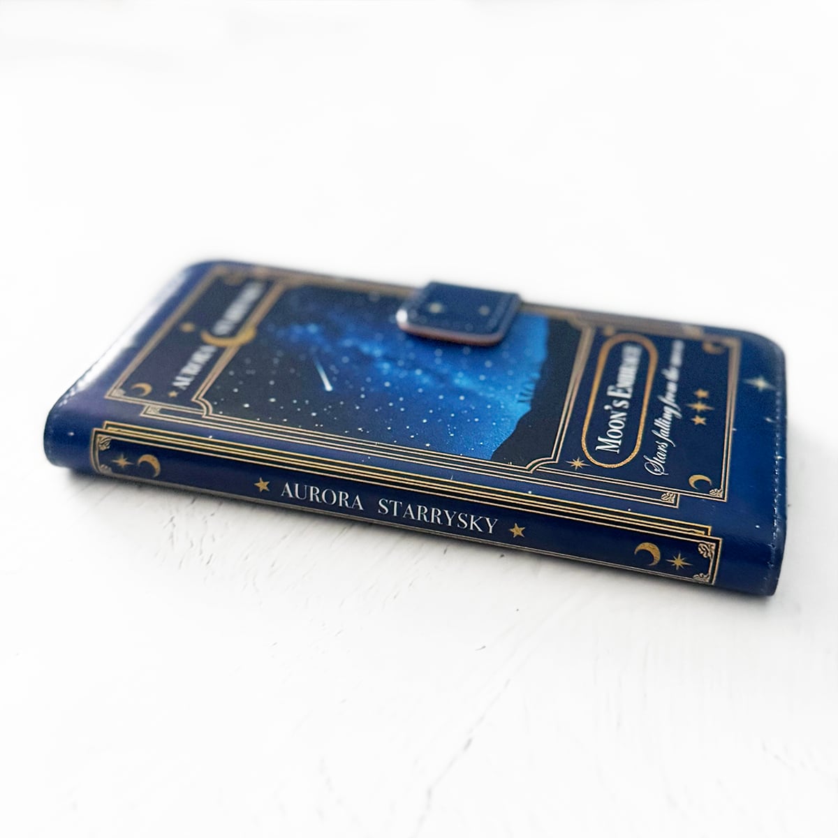 星空香水瓶 オーロラ ラベル柄 スマホケース 手帳型スマホケース