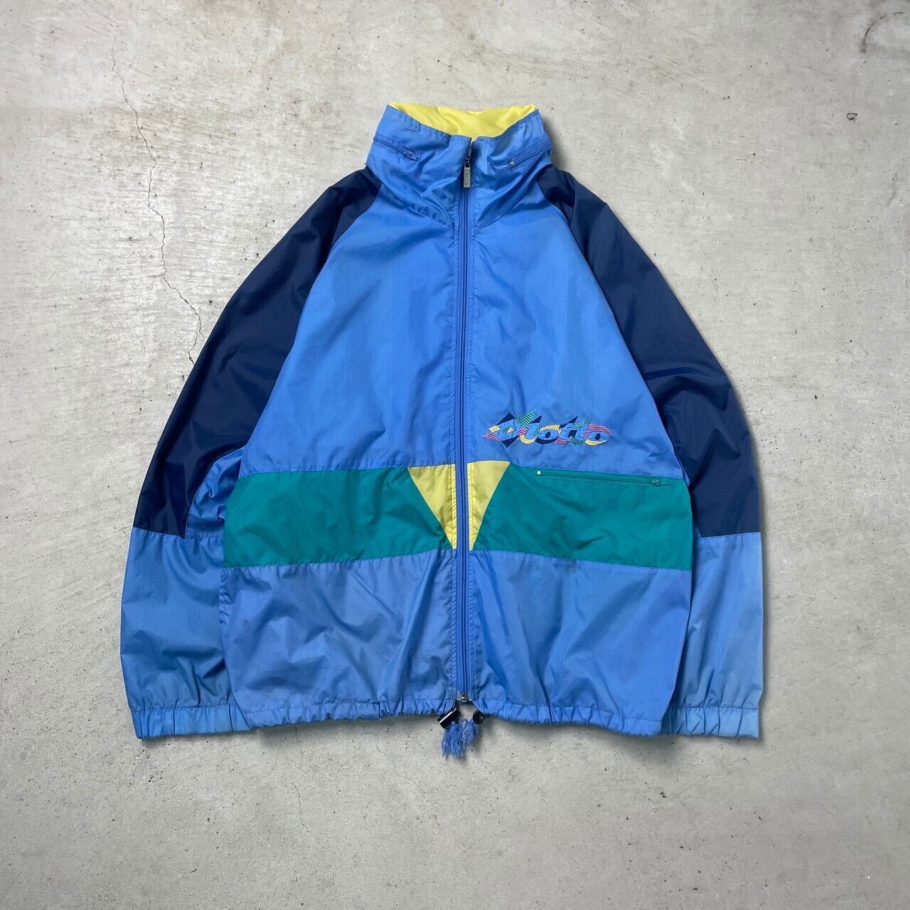 90年代 LOTTO ナイロンジャケット フード収納型 メンズM 古着 90s 