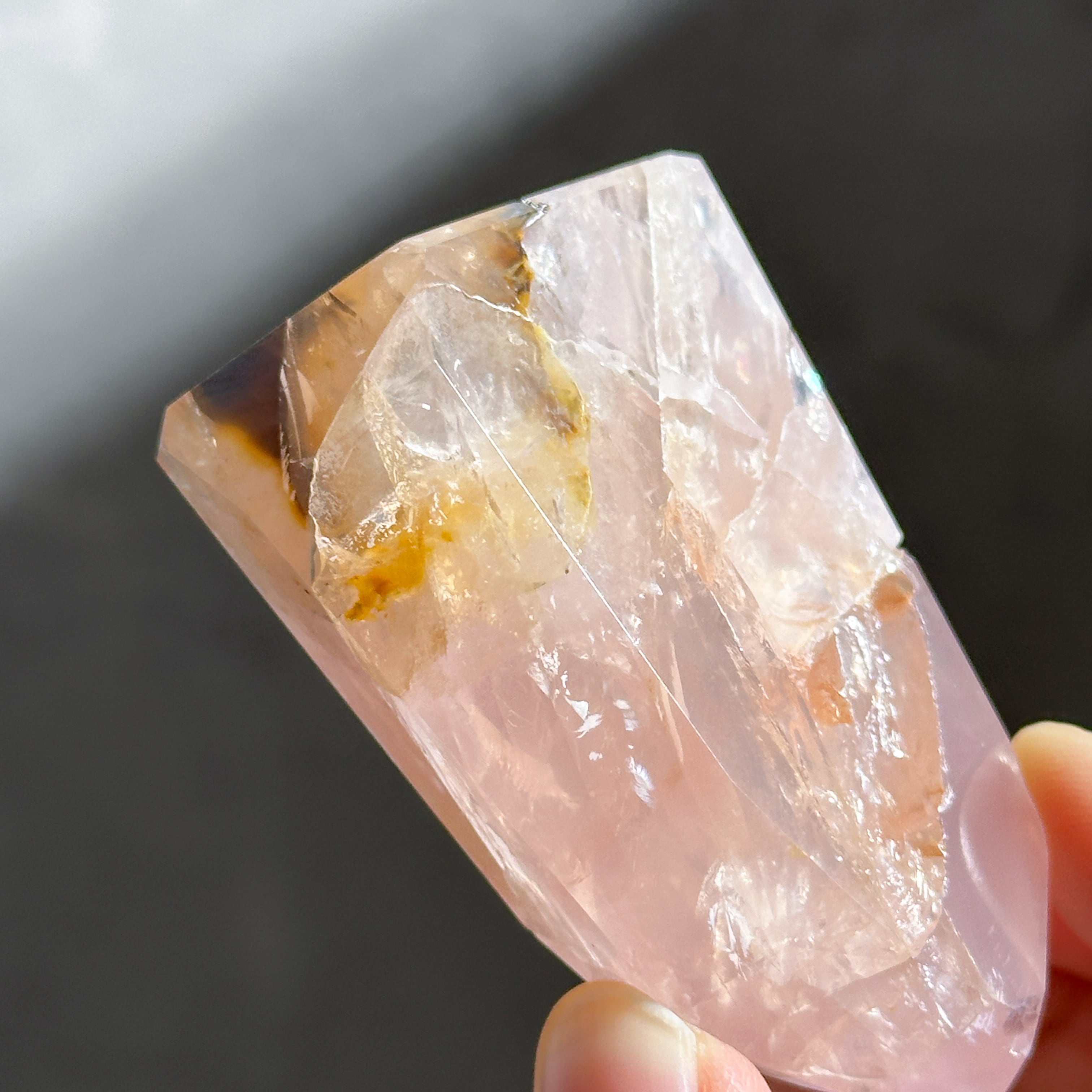 ローズクォーツ×ゴールデンヒーラー タワー91◇ Rose Quartz x Golden