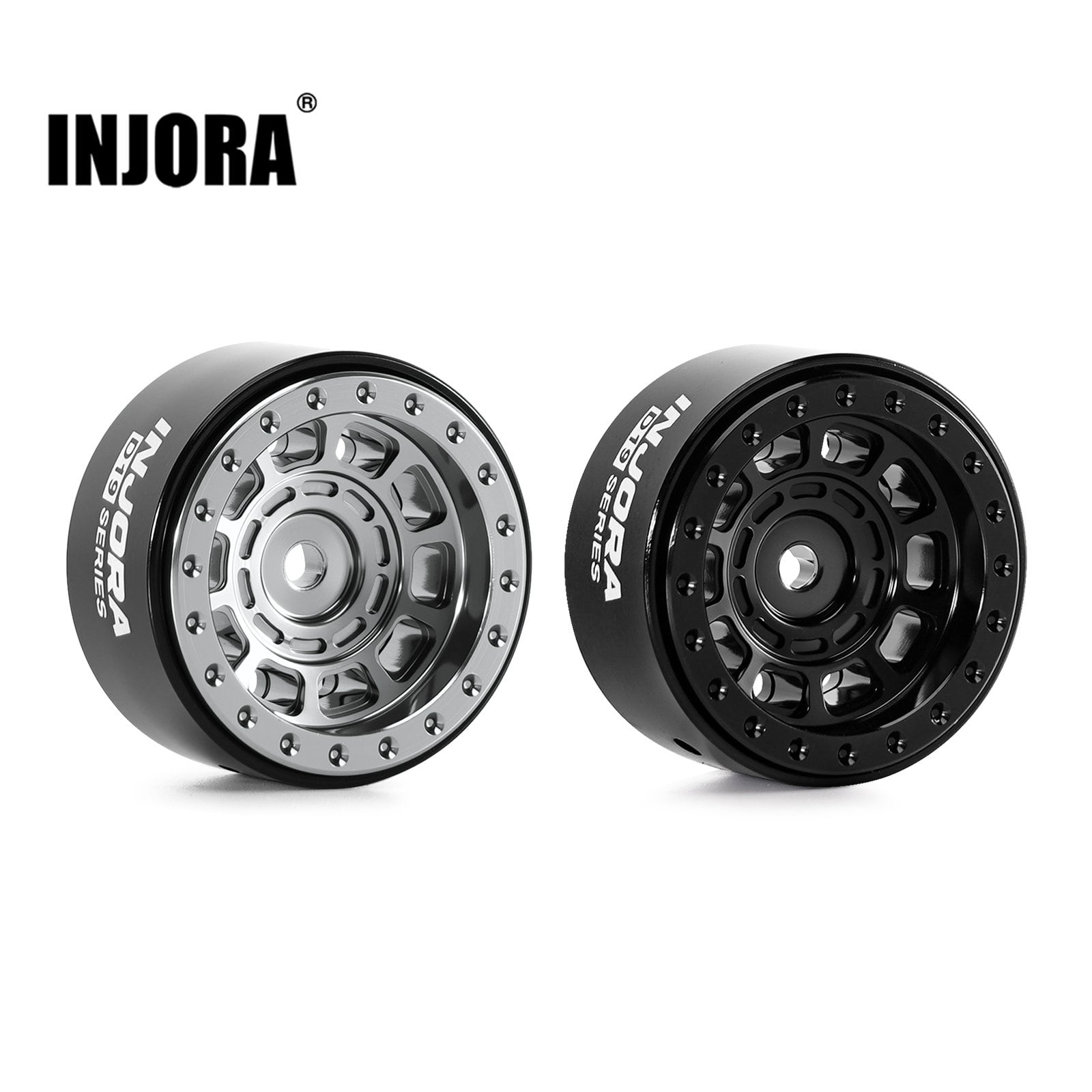 INJORA D19 0.7 インチ アルミ ビードロック ホイール 1/30 アキシャル