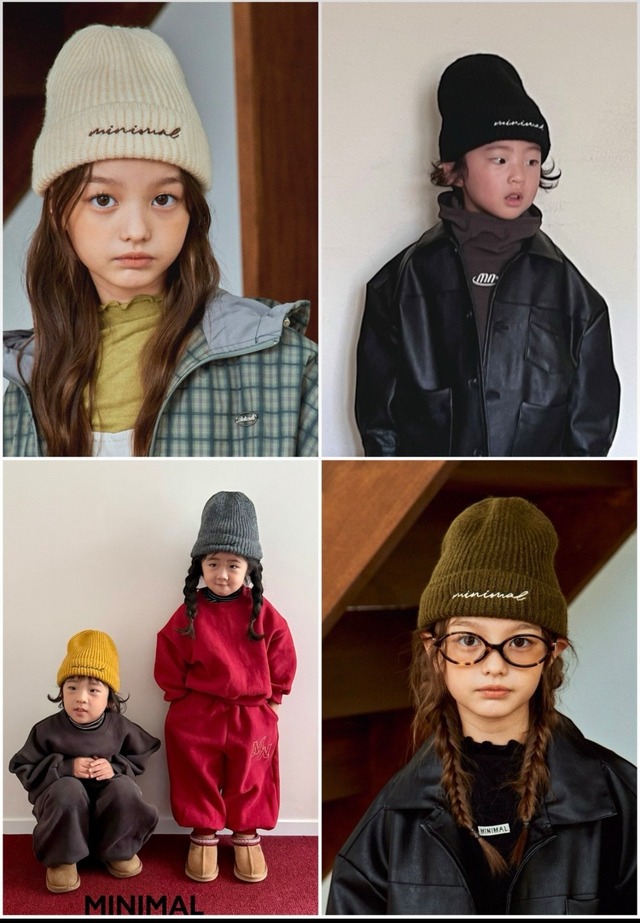*即納* MINIMAL MNM刺繍ニットビニー