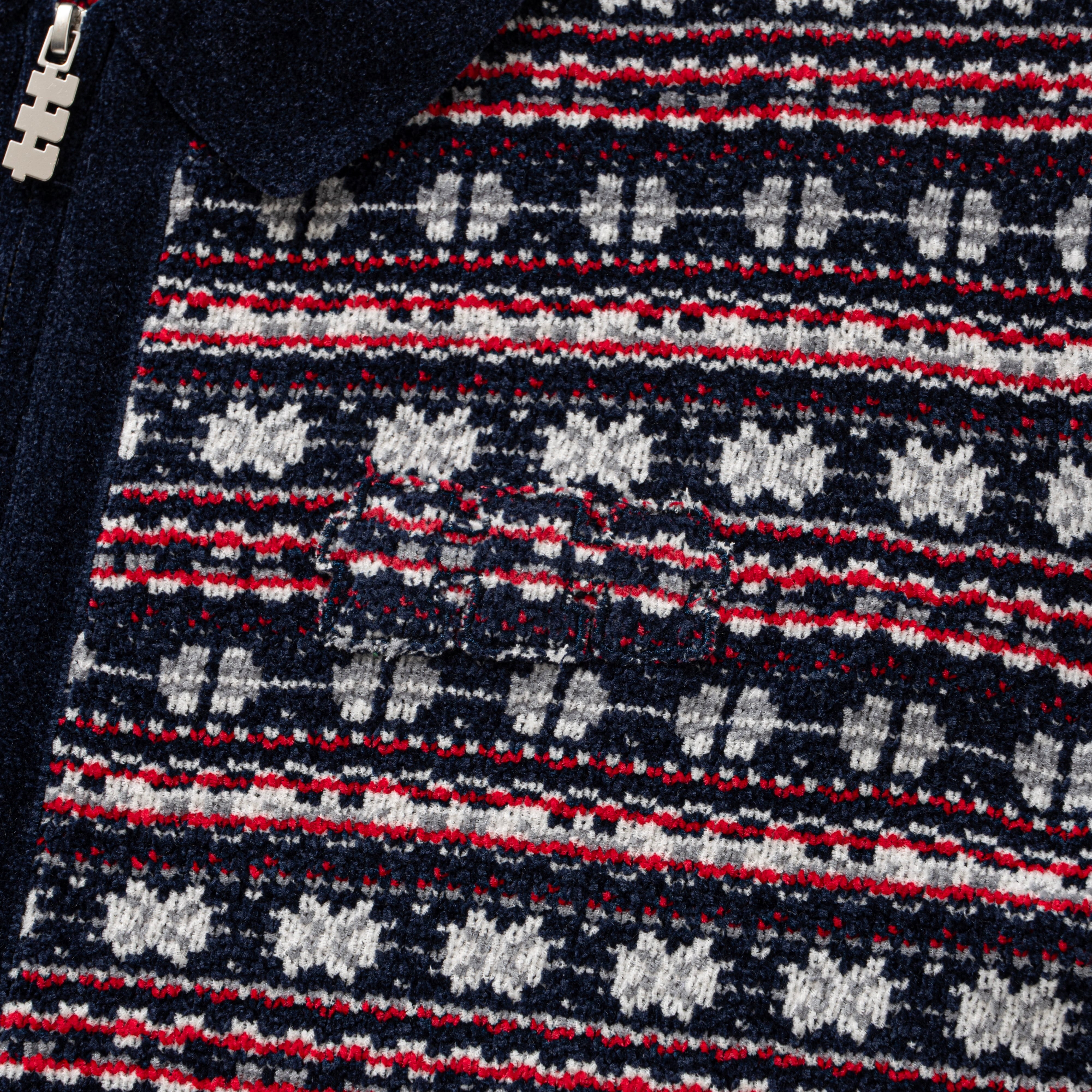 Zip up knit polo shirt（NAVY） | TTTMSW