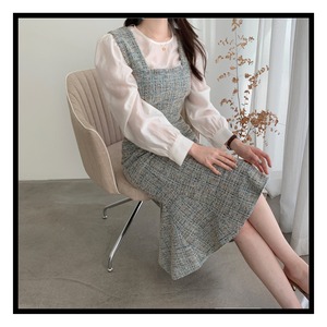 ツイードロングワンピース