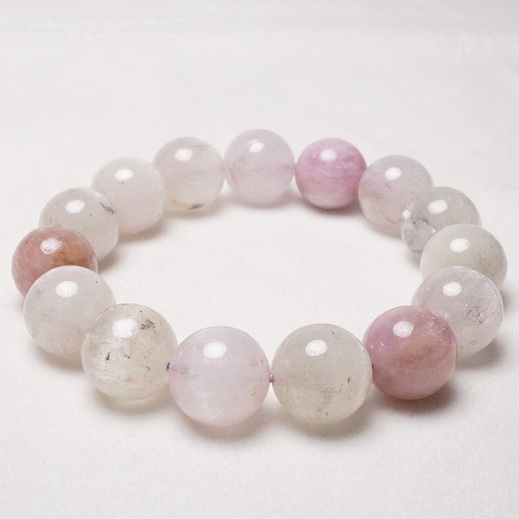 クンツァイト ブレスレット 14mm 一点物 111-24286