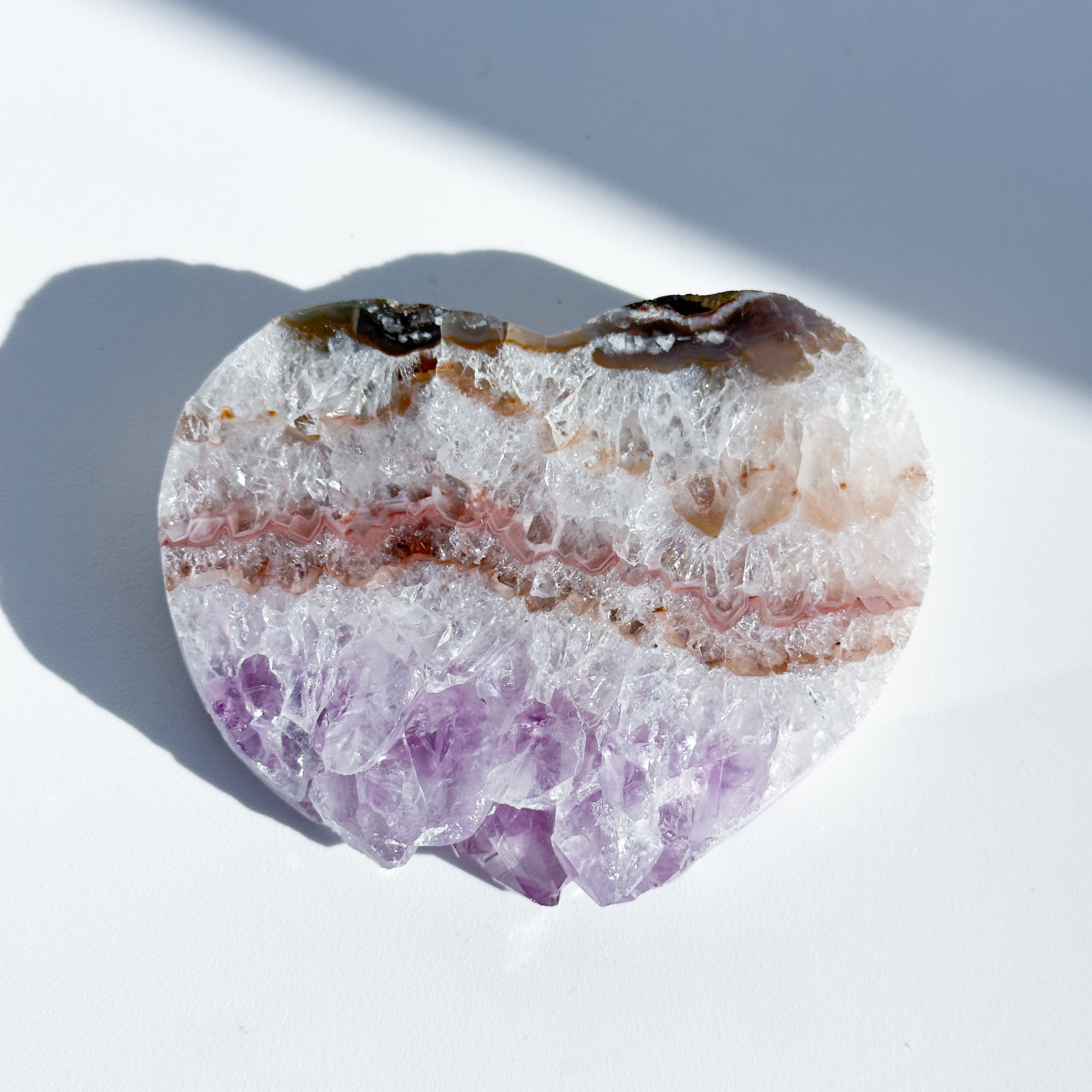 アゲート×アメジスト ハート51◇ Agate× Amethyst ◇天然石・鉱物