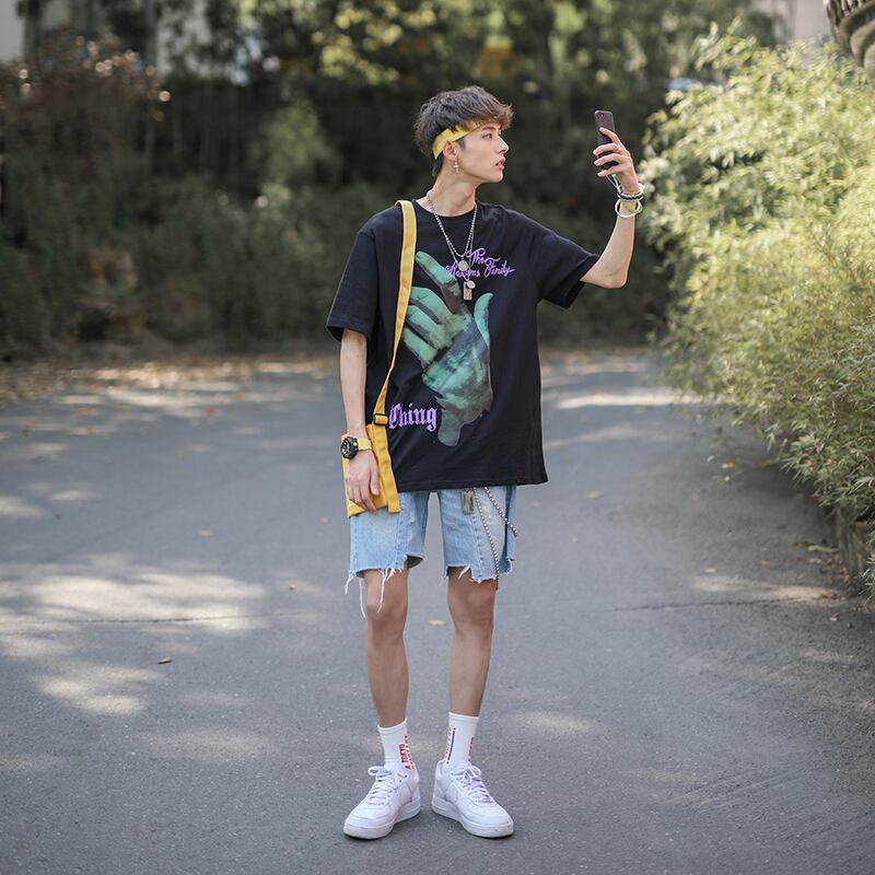 全2色 Tシャツ カットソー プリント カジュアル シンプル