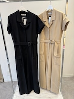 BORDERS at BALCONY OPEN COLLAR JUMPSUIT オープンカラージャンプスーツ