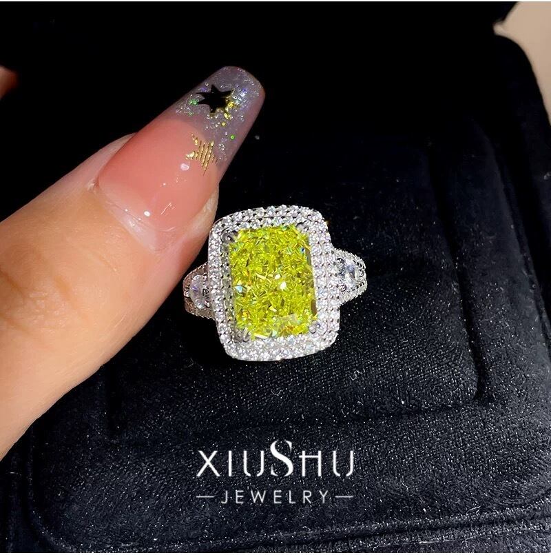 21ct 人工ルビー カラフル 高炭素ダイヤモンド ゴージャス ネックレス 黄色 9カラット イエロー 長方形 高炭素ダイヤモンド キラキラ ゴージャス