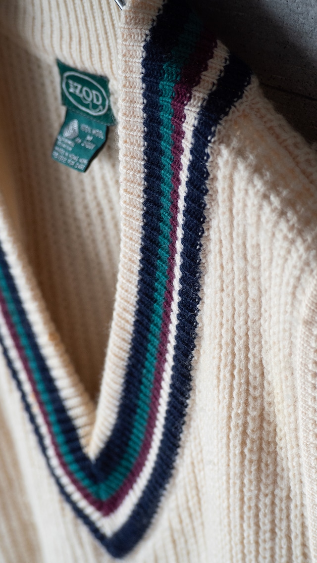 "IZOD" 1980s Cricket sweater vest
