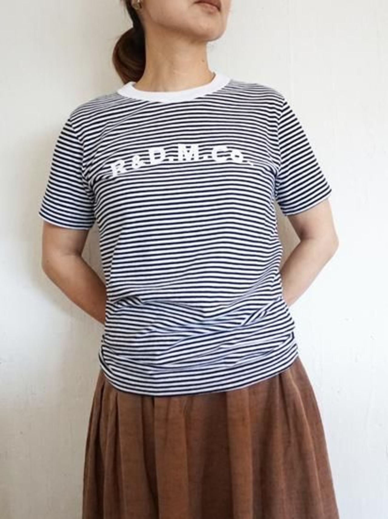 R&D.M.Co-(オールドマンズテーラー)THIN BORDER H/T SHIRT