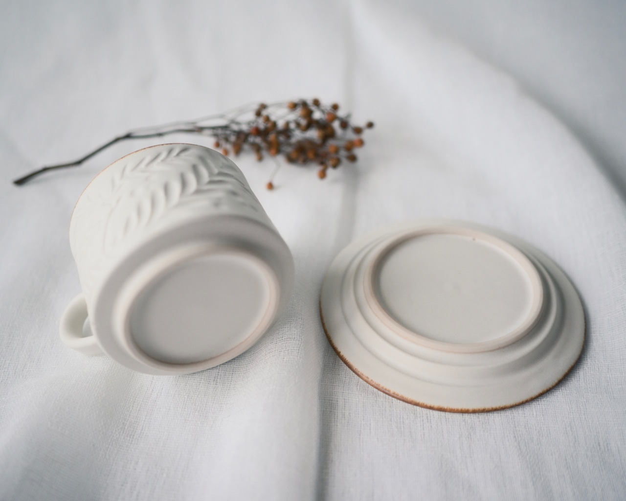 カップ&ソーサー(寸胴カップ) ホワイト① / シイナナナエ(tone.) 画像5
