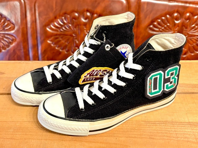 converse（コンバース） ALL STAR  LETTERED（オールスター レタード）Hi 黒 6 24.5cm ワッペン 268