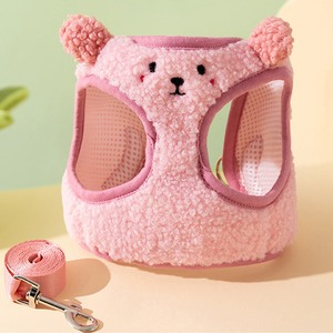 【PET】全2色クマ模様ボアベスト