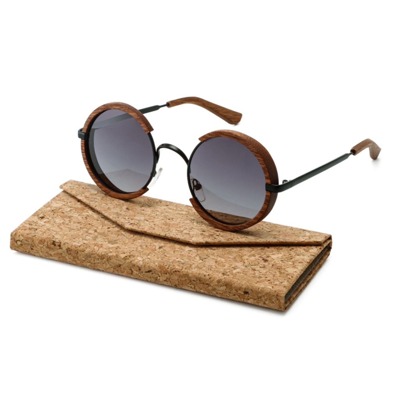 Wood & Metal Round Sunglasses / ウッド & メタル ラウンド サングラス