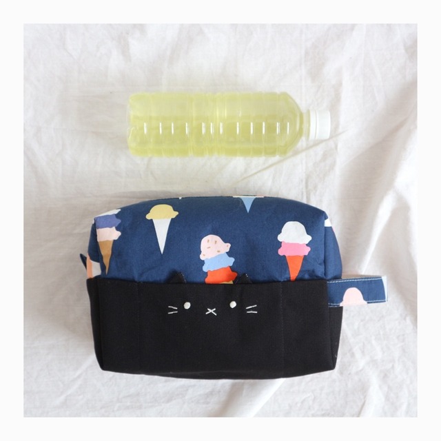 【完売】ゆきぐにどうぶつのたくさん入れちゃうマルチポーチ （輸入柄 レモン）