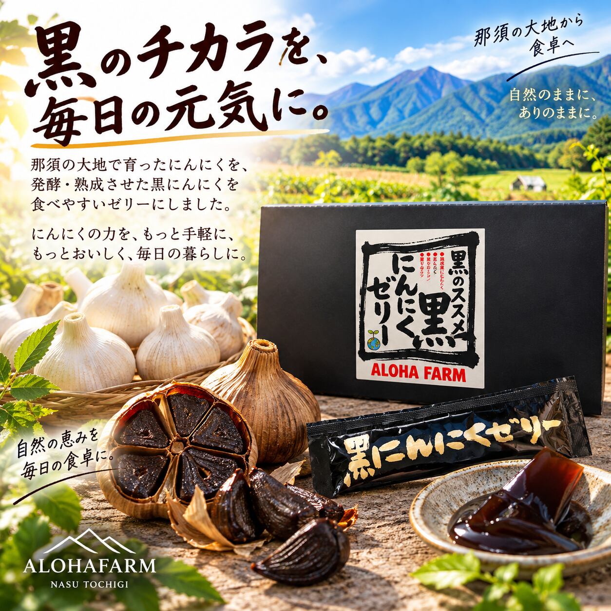 那須町産 アミノ酸 抗酸化 黒にんにく 30日分 【黒のススメ！醗酵