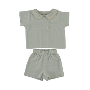 ＜BEBE ORGANIC＞Baby&Kids ラウンドカラー ブラウス＆ブルマーセット Malo Baby Set