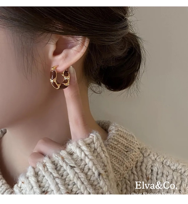 Organic Chain Hoop Pierce（オーガニックチェーンフープピアス）