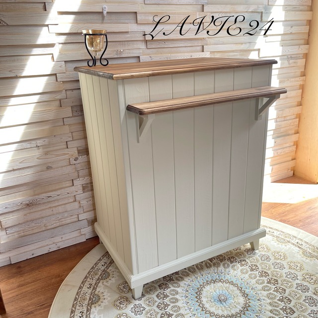 おしゃれ ミニ カウンターA アンティーク 風 レジカウンター  ネイル サロン  店舗 什器