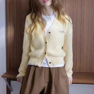 v neck knit cardigan