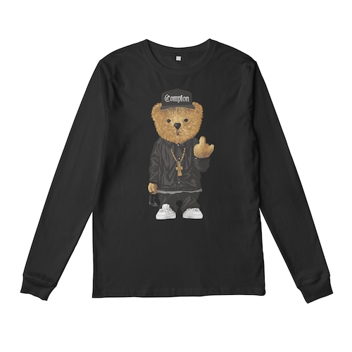 Compton Bear L/S TEE (black/white)