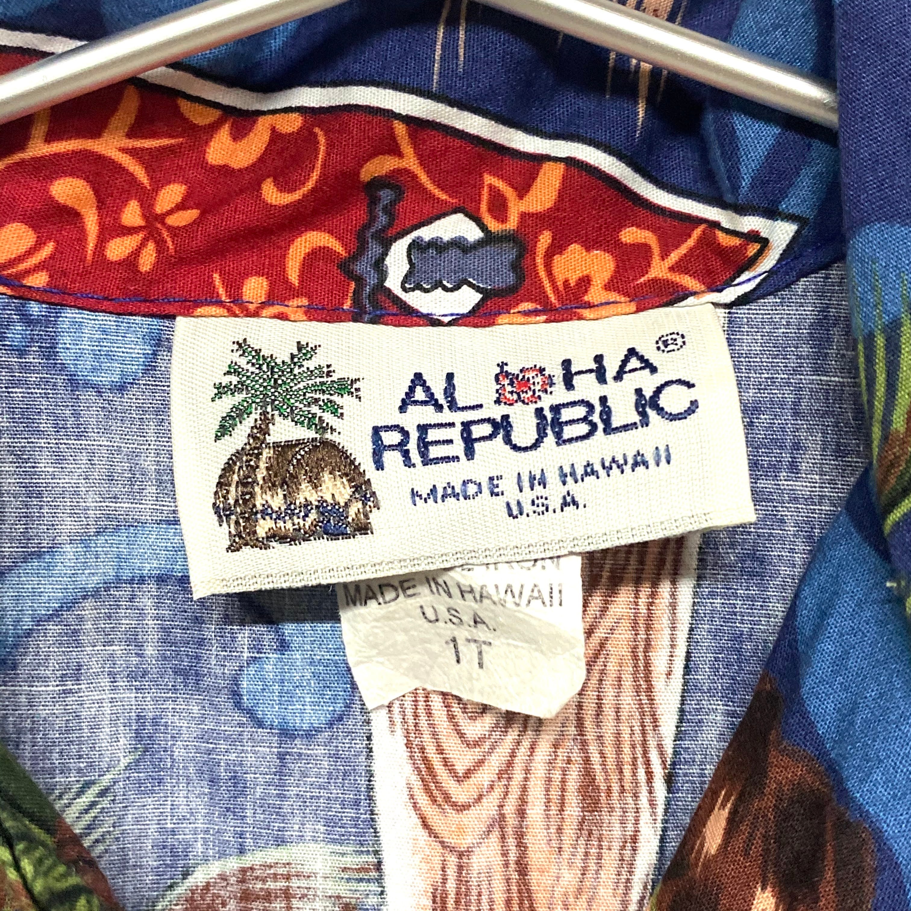 90s ヴィンテージ aloha アロハシャツ 半袖 開襟 チェック柄