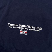 CAPTAIN SANTA キャプテンサンタ プリント 半袖 フード スウェット パーカー サイズ M /ネイビー/ジョイマークデザイン