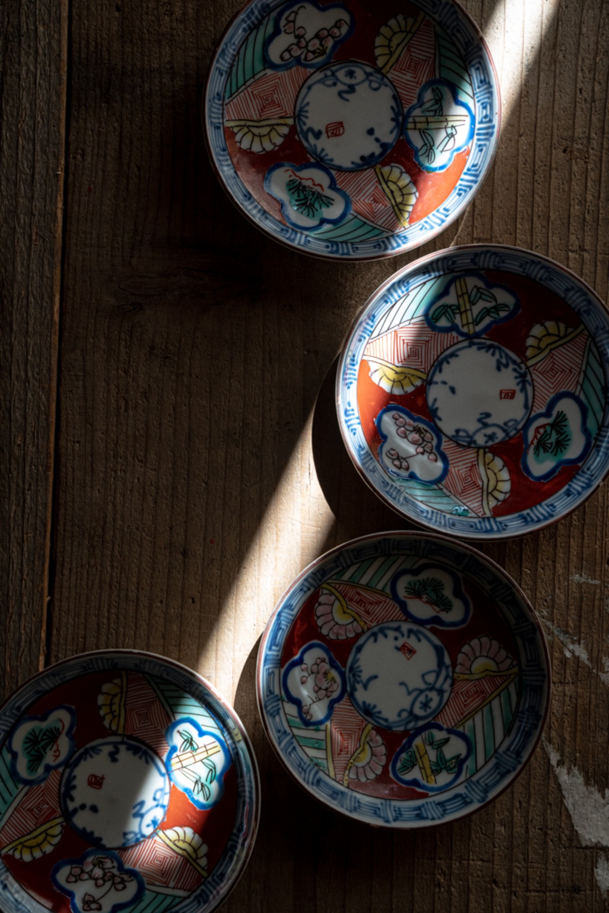 古伊万里 色絵 小皿 伊万里 時代物 染付 骨董 当たりまえ