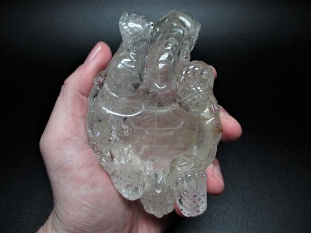 [送料無料][高品質] ルチルクオーツ龍亀「ロングイ」 no.1