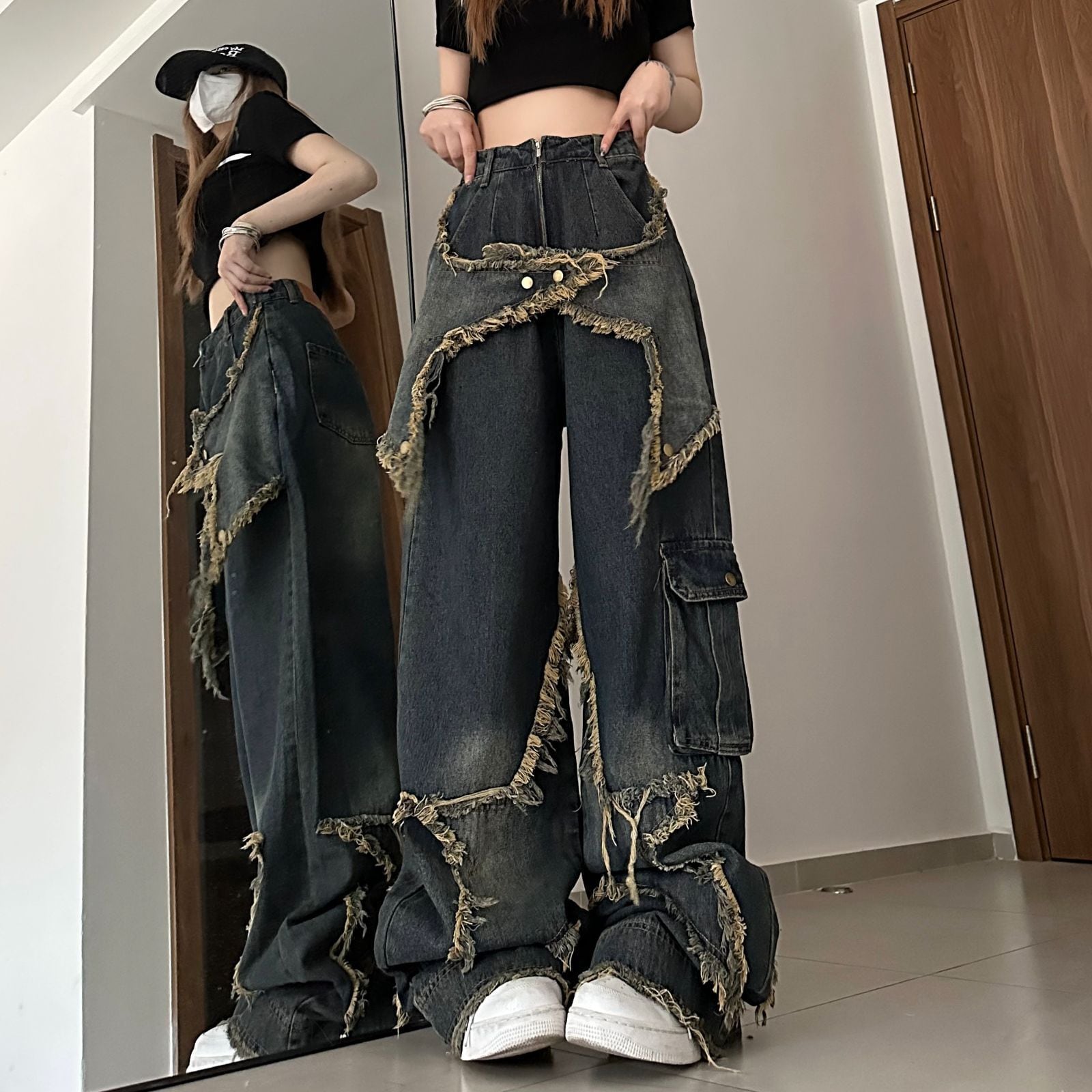 DSQUARED2 レオパード襟 デニムベスト 42 メンズ DSQUARED2 レオパード襟 デニムベスト 42