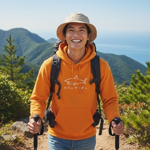 ヘリコプリオン-プルオーバーパーカー(オレンジ)