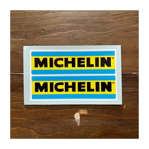 MICHELIN / MICHELIN 70's & 80's Style Blue & Yellow Oblong Stickers. #200