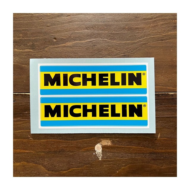 MICHELIN / MICHELIN 70's & 80's Style Blue & Yellow Oblong Stickers. #200