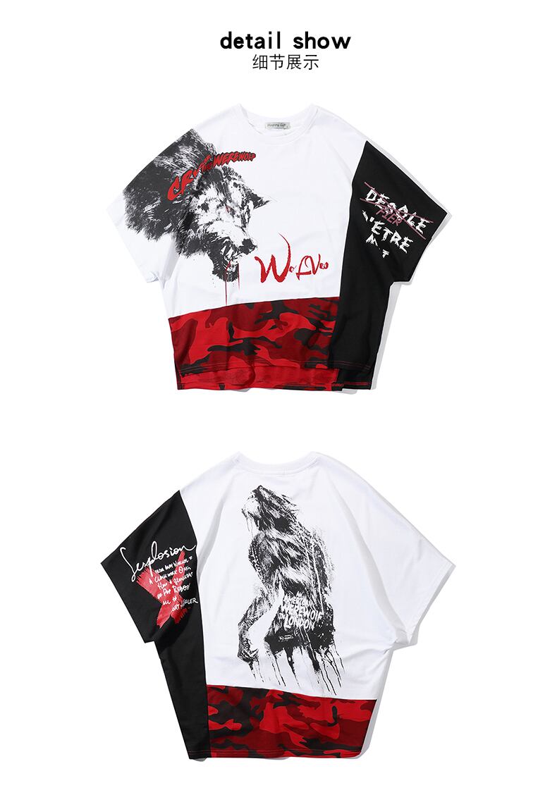 全2色 Tシャツ カットソー プリント カジュアル ストリート 